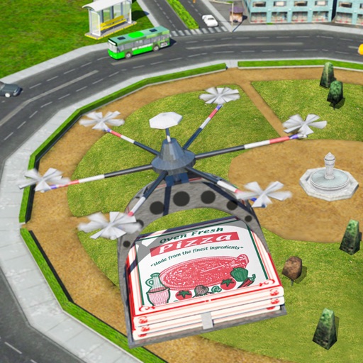 Futuristic Drone Pizza Delivery 3D Simulator Game icon