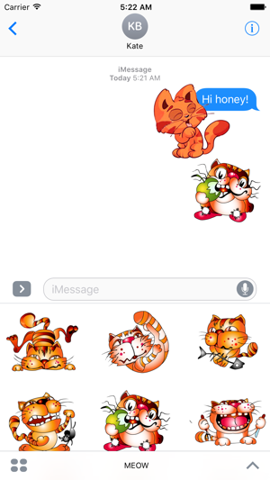 MEOW - funny cat stickers