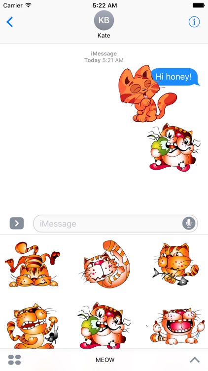 MEOW - funny cat stickers