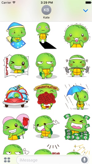 Pura the funny turtle 6 for iMessage Sti