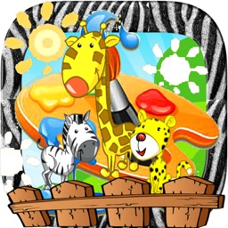 Zoo Animal Paint : coloring pages for girls & boys