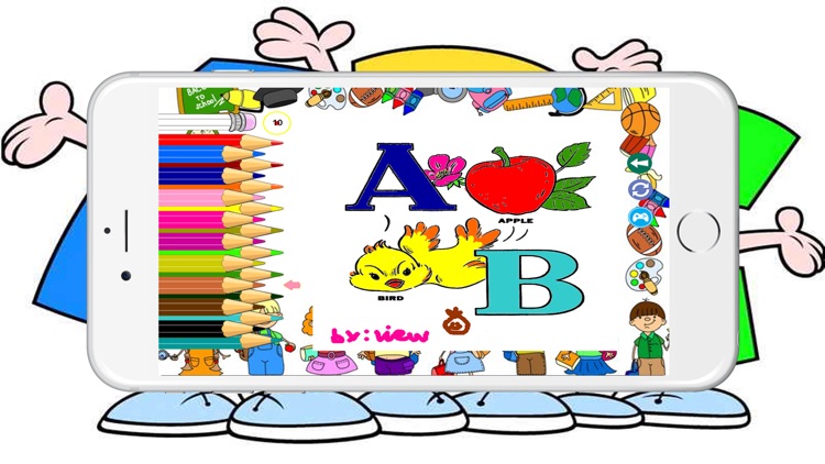 ABC Learning Coloring BookPages  For Kids