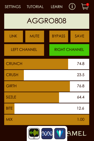 Caramel Mini - Crunch and Crusher Effect Processor screenshot 2