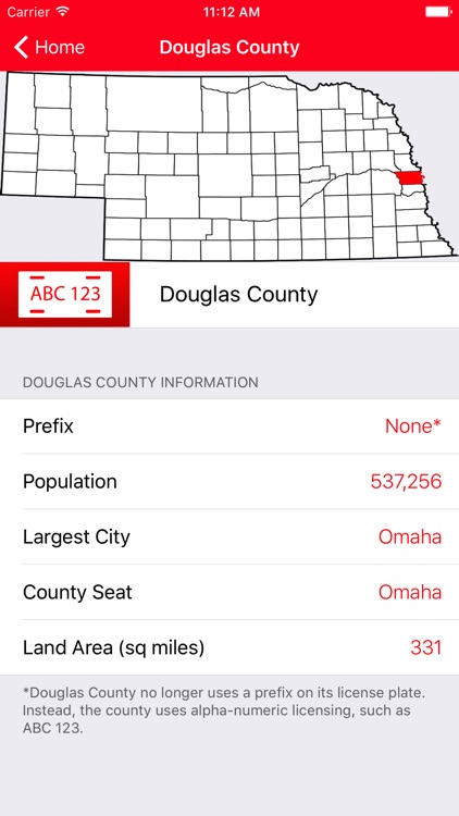 Nebraska License Plate Prefix Index screenshot-4