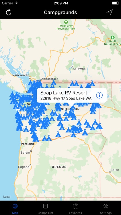 Washington – Campgrounds & RV Parks