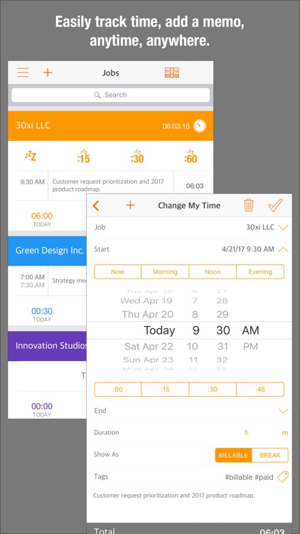 Easy Hours - Timesheet & Time Tracking By Job