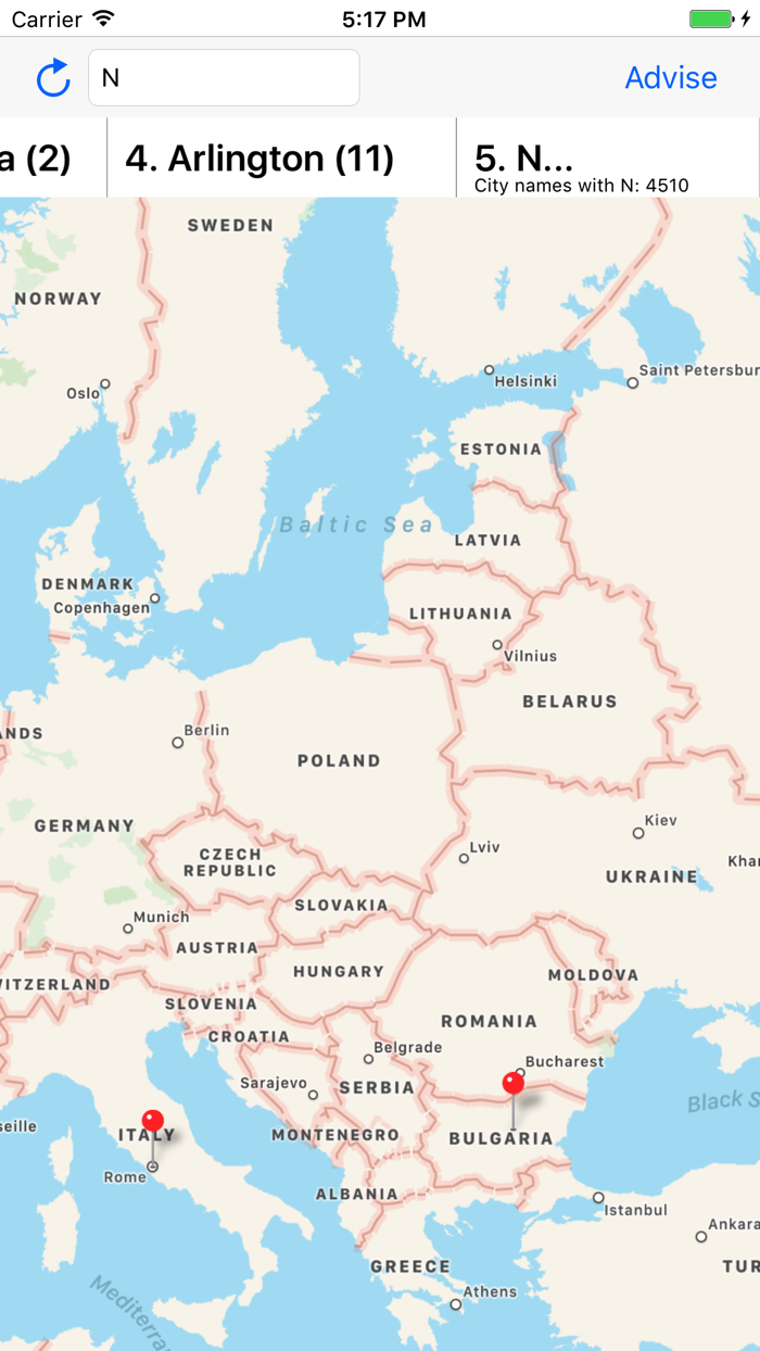 City Names - Last Letter Word Game