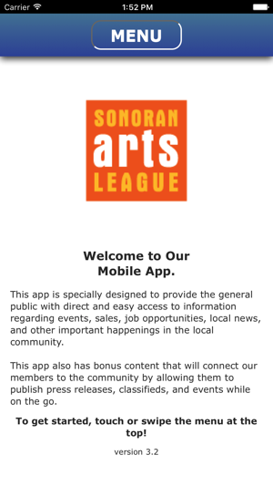 Sonoran Arts League Mobile App