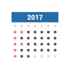 Calendar 2017 stickers US holidays