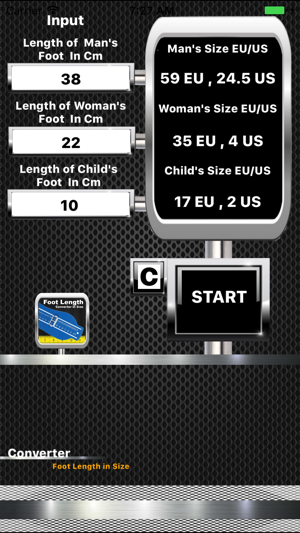 Foot length converter in size(圖1)-速報App