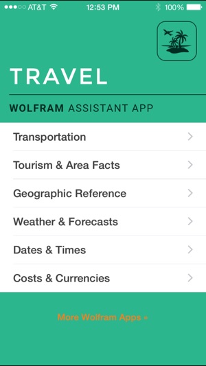 Wolfram Travel Assistant App