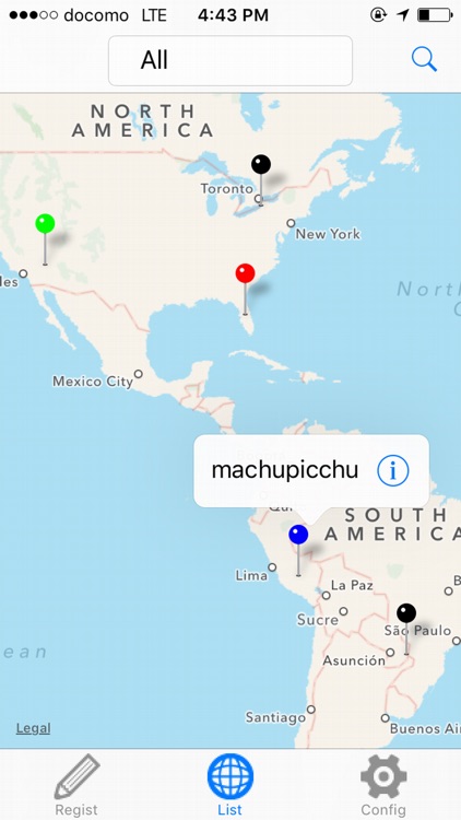 My Travel Map - Original map only for me.