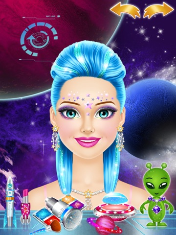 Space Girl Salon - Makeup and Dress Up Kids Games screenshot 3