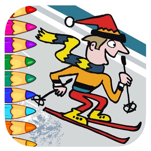 My Book Coloring Skier Junior Game Version iOS App