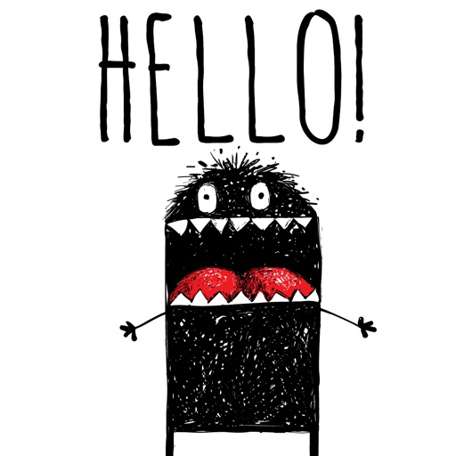 Hello Happy Monster Sticker Pack icon
