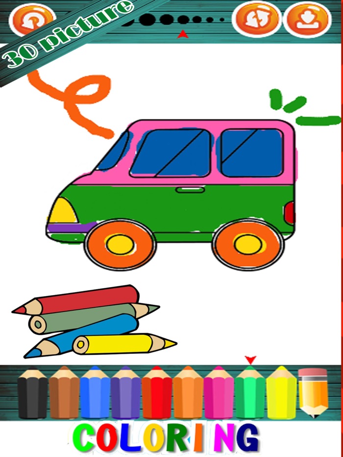 Learning Vehicles Coloring Markers Easy For Kids