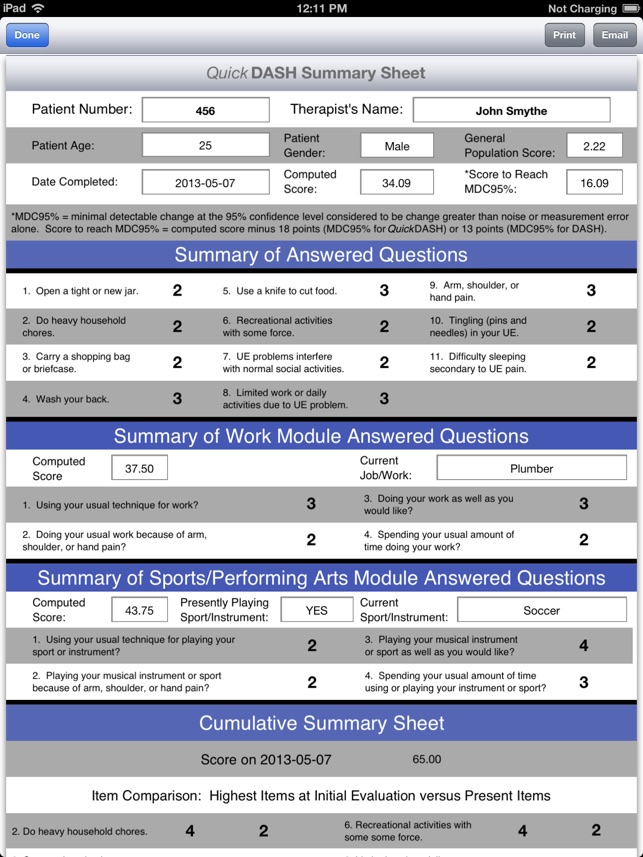 DASH Outcome Measure(圖4)-速報App