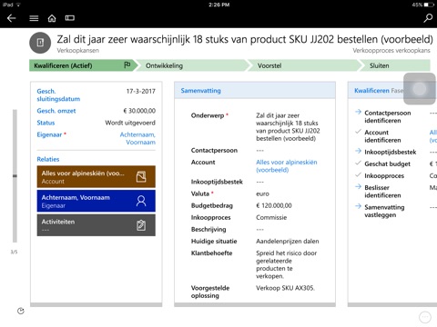 Microsoft Dynamics 365 for BlackBerry screenshot 3