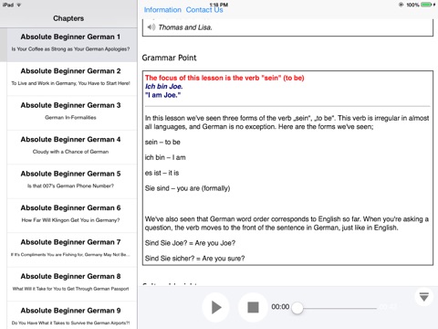 Absolute Beginner German for iPad screenshot 4