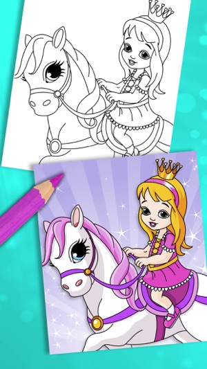 Princess coloring pages for kids – painting game(圖1)-速報App