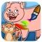 Pig and Mouse Coloring Free and easy for kids