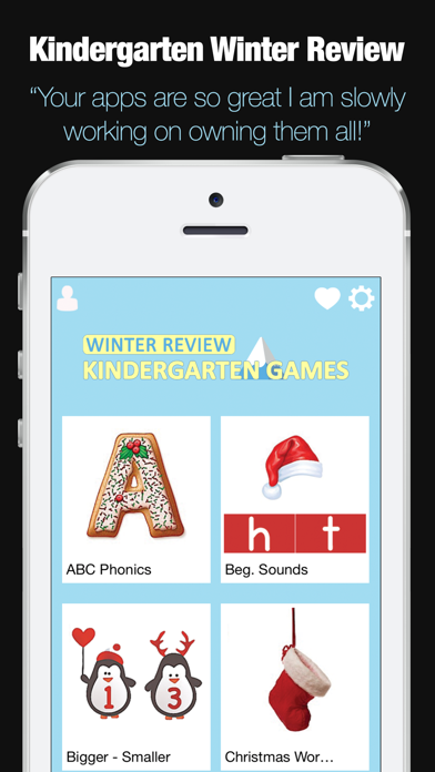Kindergarten Learning Games - Winter Review Appのおすすめ画像1