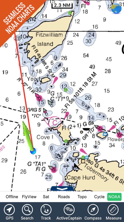Michigan lakes map HD GPS fishing charts Navigator