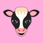 Black White Cow Emoji