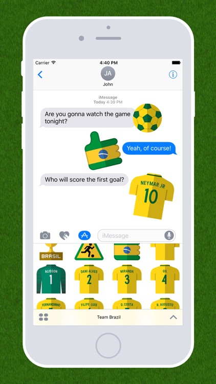 Football Emojis — Team Brazil