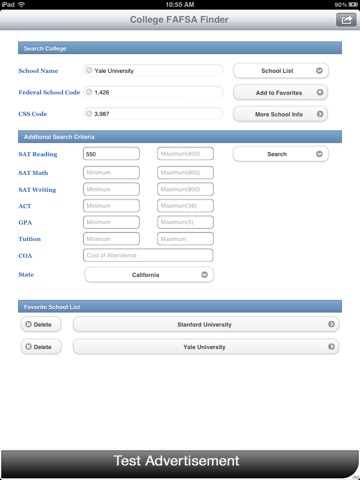 College FAFSA Finder screenshot 2