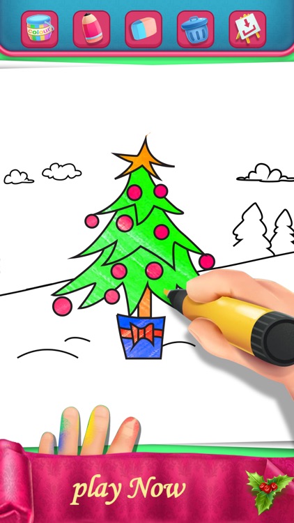 Christmas Coloring Book For Kids Fun screenshot-3