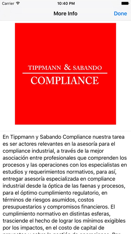 Tippmann & Sabando - Compliance