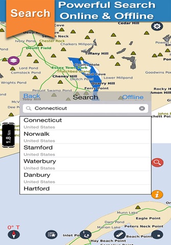 Lillinonah Lake GPS offline nautical fishing chart screenshot 4