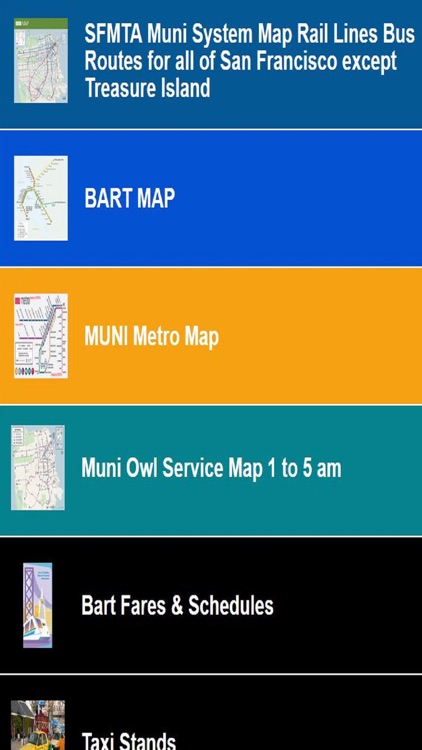 San Francisco Metro Subway Train Rail Buses Maps