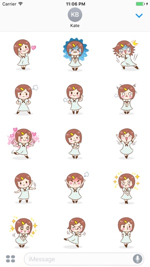 Ilana The Lovely Little Girl Stickers(圖1)-速報App