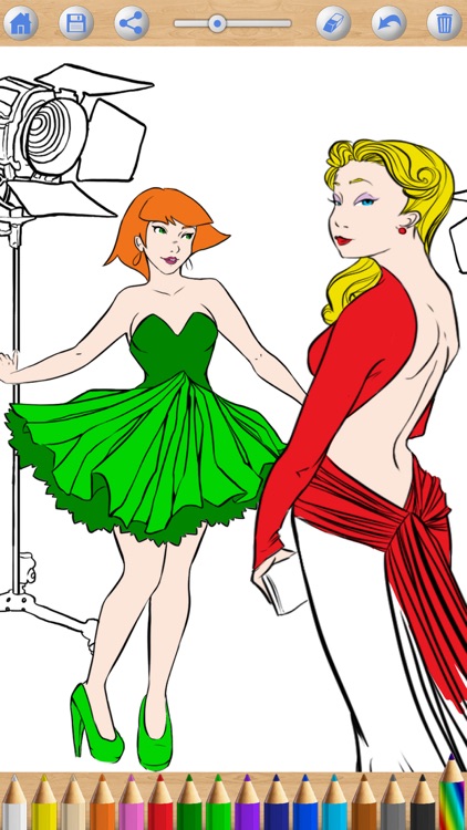 Paint top models magical coloring pages – Pro