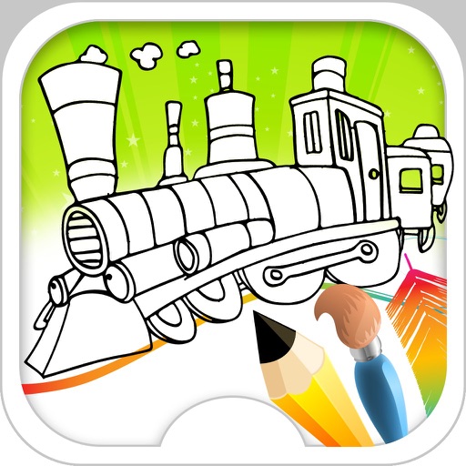 train games - train coloring book