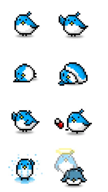 8 bit Bird Stickers