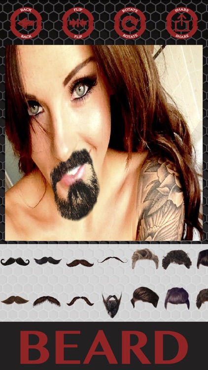 Beard and hair stickers mustaches photo editor