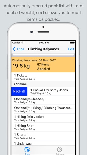 Travel Pack List(圖1)-速報App