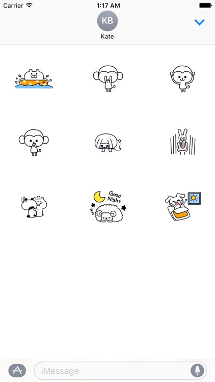 Funny Rabbit And Bear Stickers Pack