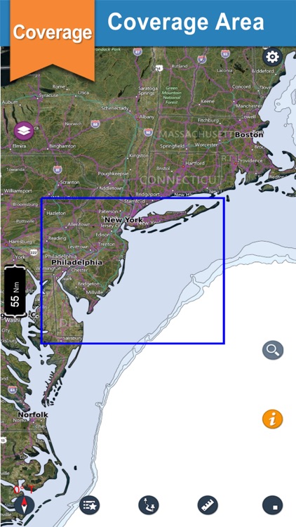 New Jersey offline nautical charts for sailing