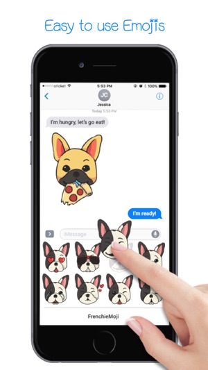 FrenchieMoji - French Bull Dog Emojis & Stickers(圖2)-速報App