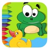 Frog And Duck Coloring Book Game Education