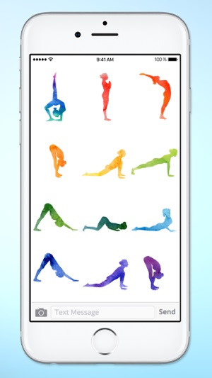 Watercolor Meditation and Yoga Poses Sticker Pack(圖3)-速報App