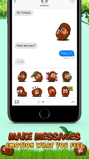 Bean Boy Stickers Emoji Keyboard By ChatStick(圖2)-速報App