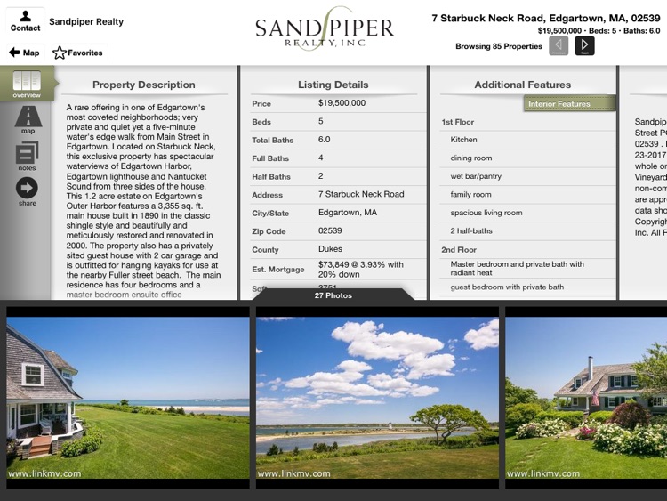 Sandpiper Realty - Martha's Vineyard for iPad screenshot-3