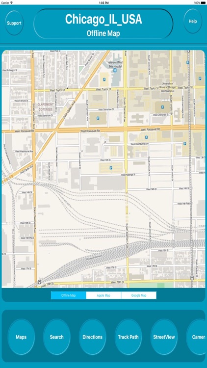 Chicago IL USA City Offline Map Navigation
