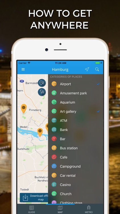 Hamburg Travel Guide with Offline Street Map