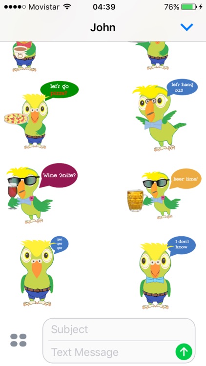BillyStickers - Animated Parrot Fun Stickers
